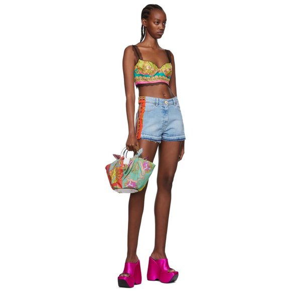 Versace Shoes - VERSACE Pink Triplatform Mules